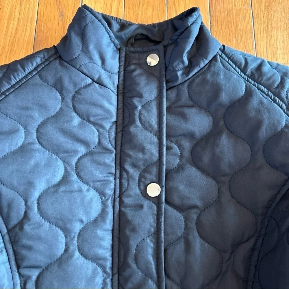 So Brand Girls Size 14/16 Black Snap Front W/ Pockets Quilted Winter Jacket Coat
